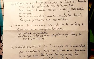 Petición de información en la oficina de Club del Mar: Trabajos realizados por el abogado y petición de cita con el mismo para aportar datos con los que empezar a ejecutar la demanda aprobada en asamblea contra el exvicepresidente, Alberto Arellano.