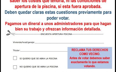 Nos proponen una votación sin ofrecernos la información necesaria.